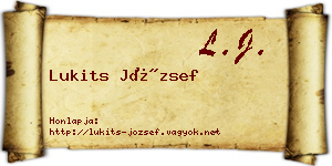 Lukits József névjegykártya
